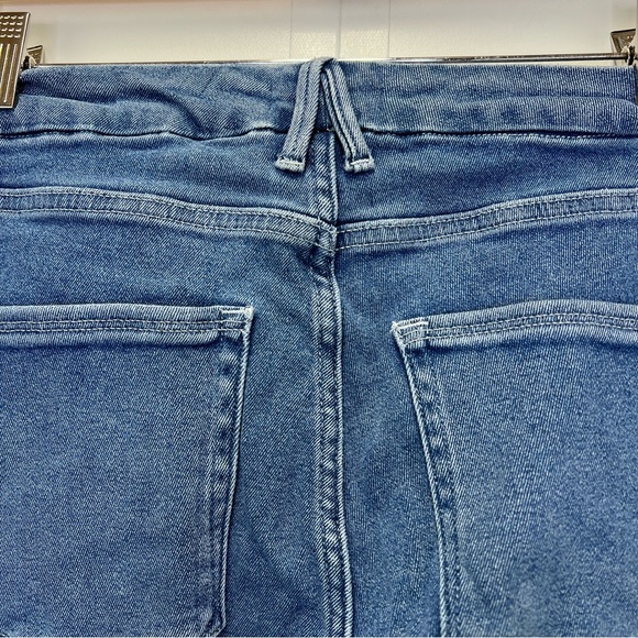 Good American Good Waist Skinny Jeans Size 28 Exposed Front Zipper High Rise - Picture 8 of 10